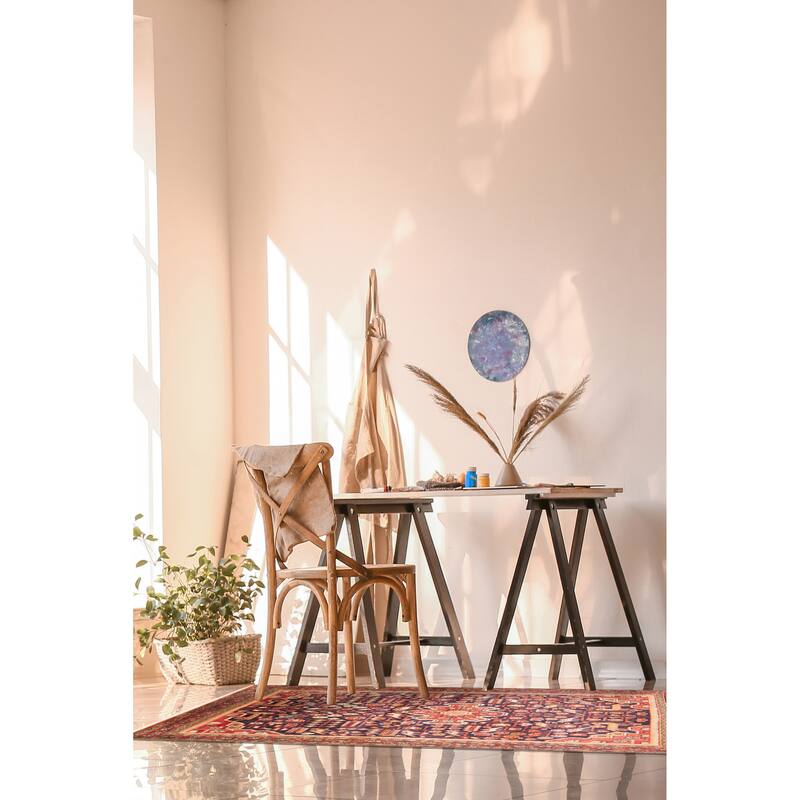 ECARPETGALLERY Hand-knotted Andelz Navy Wool Rug - 4'2 x 7'10