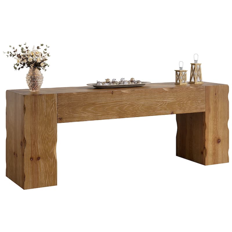 Solid Wood TV Stand for 65 Inches TV, 63 Inches Rustic Media Console