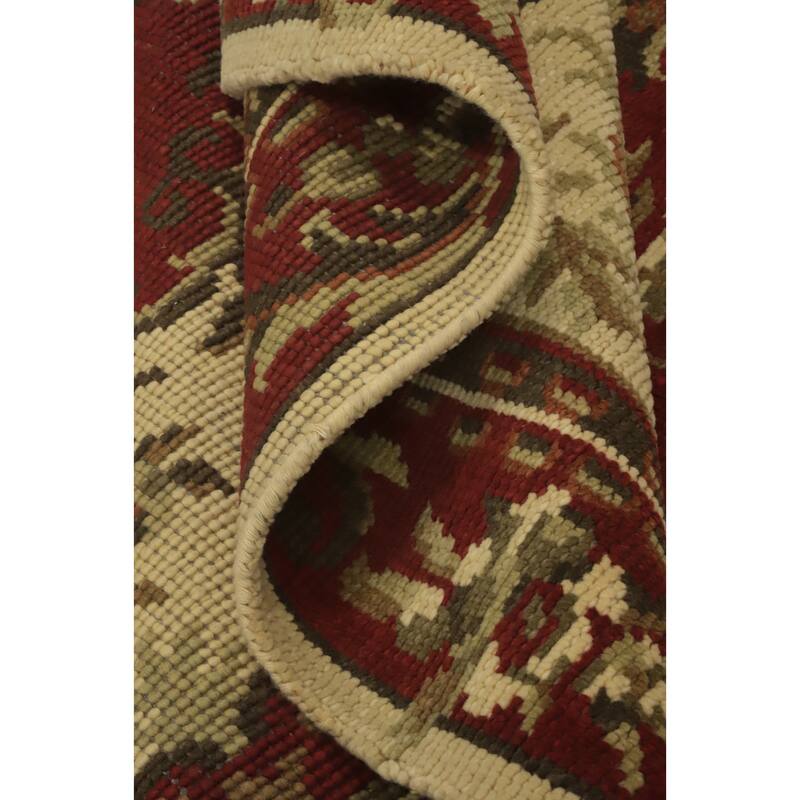 Victorian Style Floral Indian Area Rug 6x8 - 8' 3'' X 5' 9''