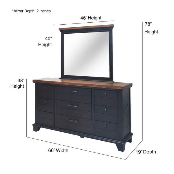 dimension image slide 4 of 9, The Gray Barn Overlook Rustic 5-piece Bedroom Set
