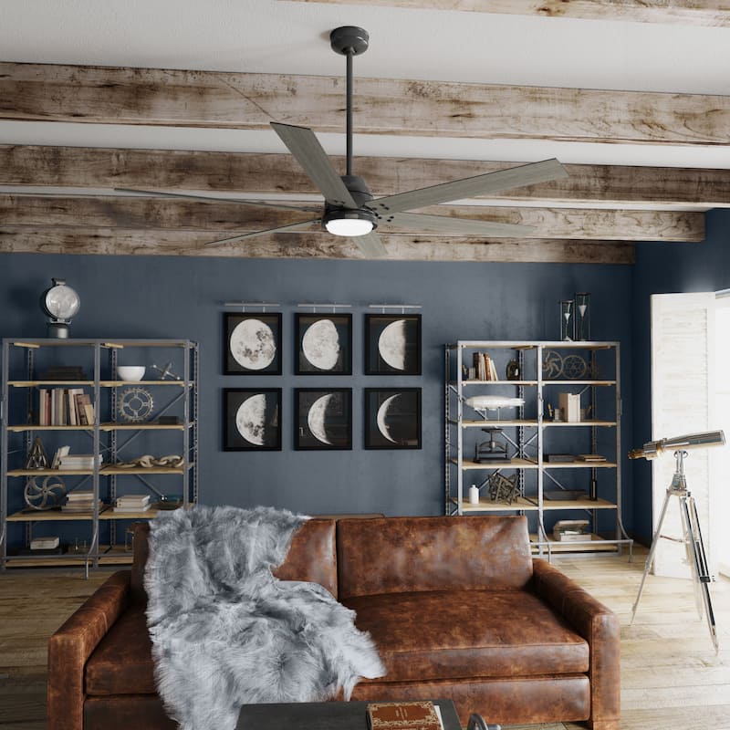 Hunter Wi-Fi Gravity Windmill Ceiling Fan w/LED Light Kit and Handheld Remote - Rustic, Transitional - SMART FAN! ENERGY STAR!