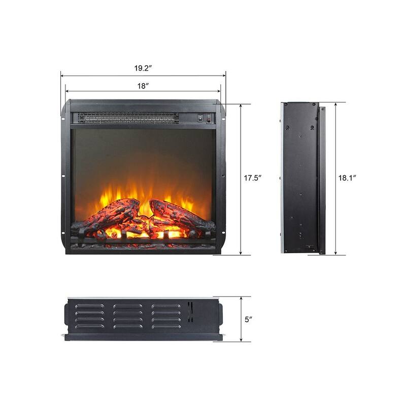 18 inch electric fireplace insert