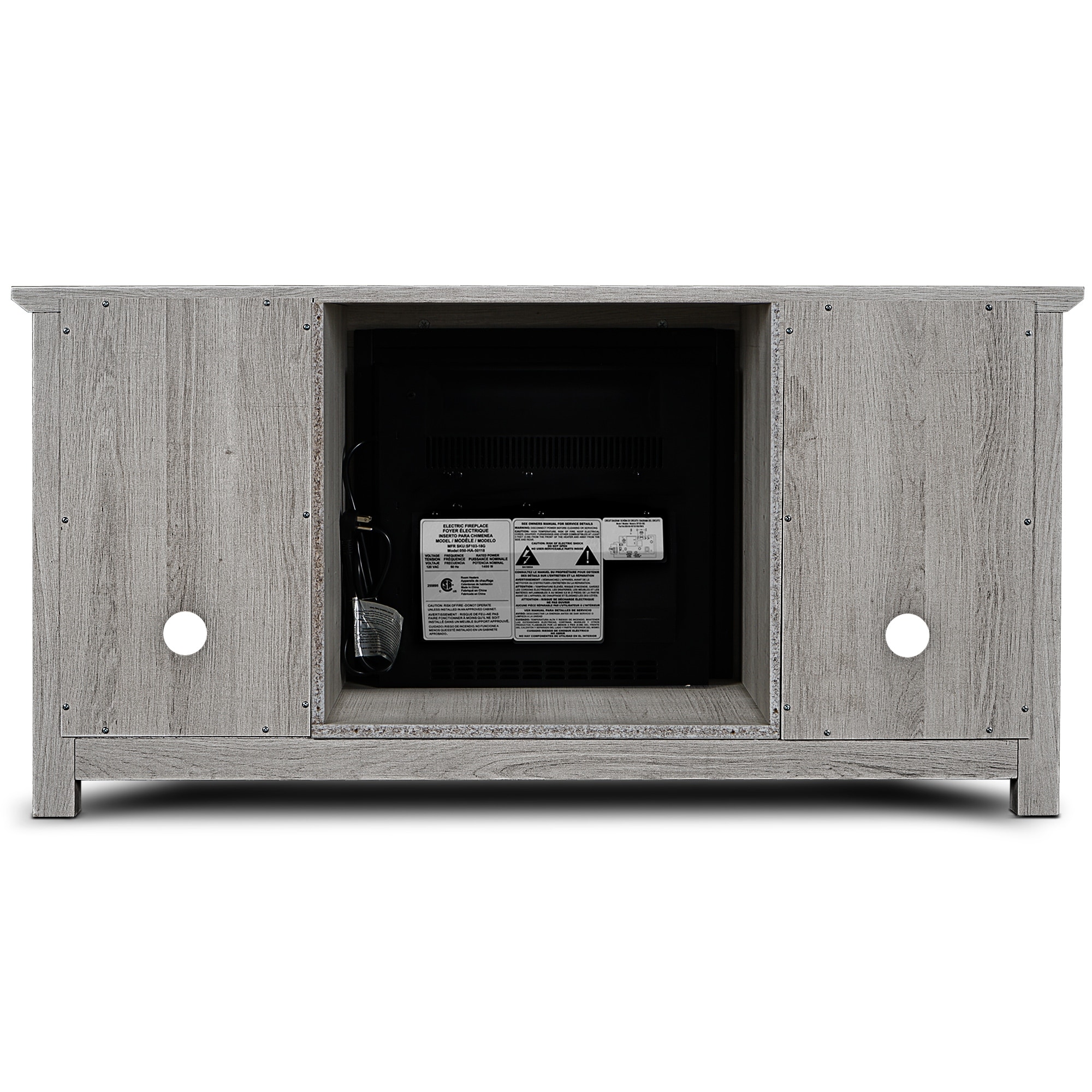 Shop Belleze 50 Kenton Wood Fireplace Heater Tv Stand Console For