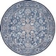preview thumbnail 53 of 77, New Concept Washables Vintage Medallion Machine Washable Area Rug 4' x Round - Navy
