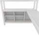preview thumbnail 7 of 12, White Metal Storage Loft Bed with Wardrobe And L-shaped Desk, Full Size