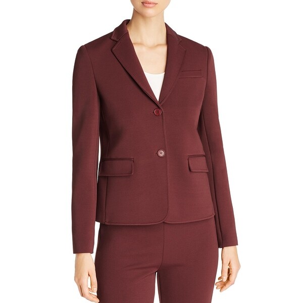 womens dark red suit
