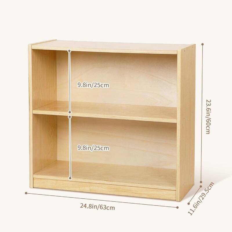 Kids Bookshelf and Toy Storage - 24.8"D x 11.6"W x 23.6"H