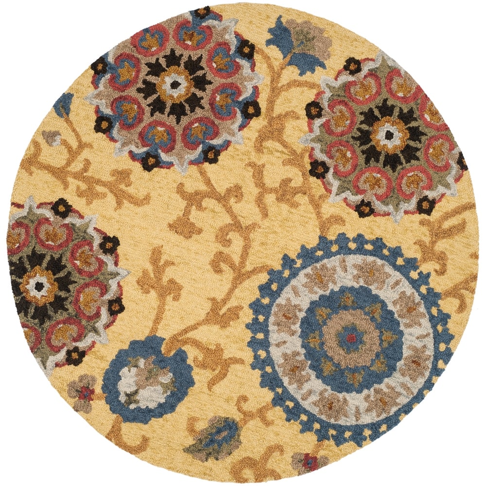 SAFAVIEH Handmade Blossom Maaret Modern Floral Wool Rug