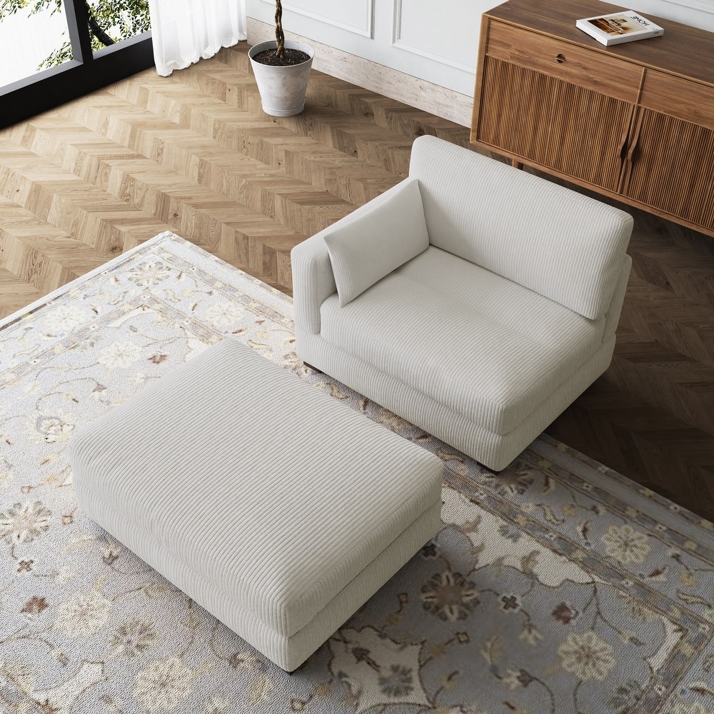 Modular Sectional Sofa with Ottomans