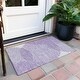preview thumbnail 12 of 47, Machine Washable Indoor/ Outdoor Abstract Stripe Chantille Rug Purple - 1'8" x 2'6"