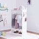 preview thumbnail 2 of 12, UTEX Kids Dress up Storage with Mirror,Costume Closet for Kids,Open Hanging Armoire Closet,Pretend Storage Closet for Kids
