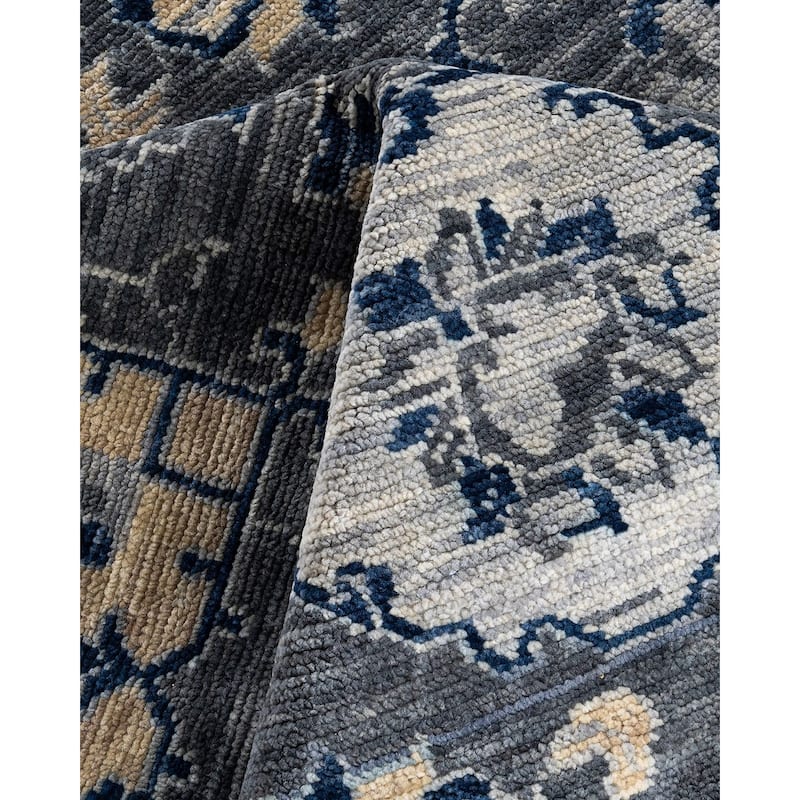 Modern One-of-a-Kind Handmade Area Rug - Gray, 9' 1" x 12' 2" - 9' 1" x 12' 2"