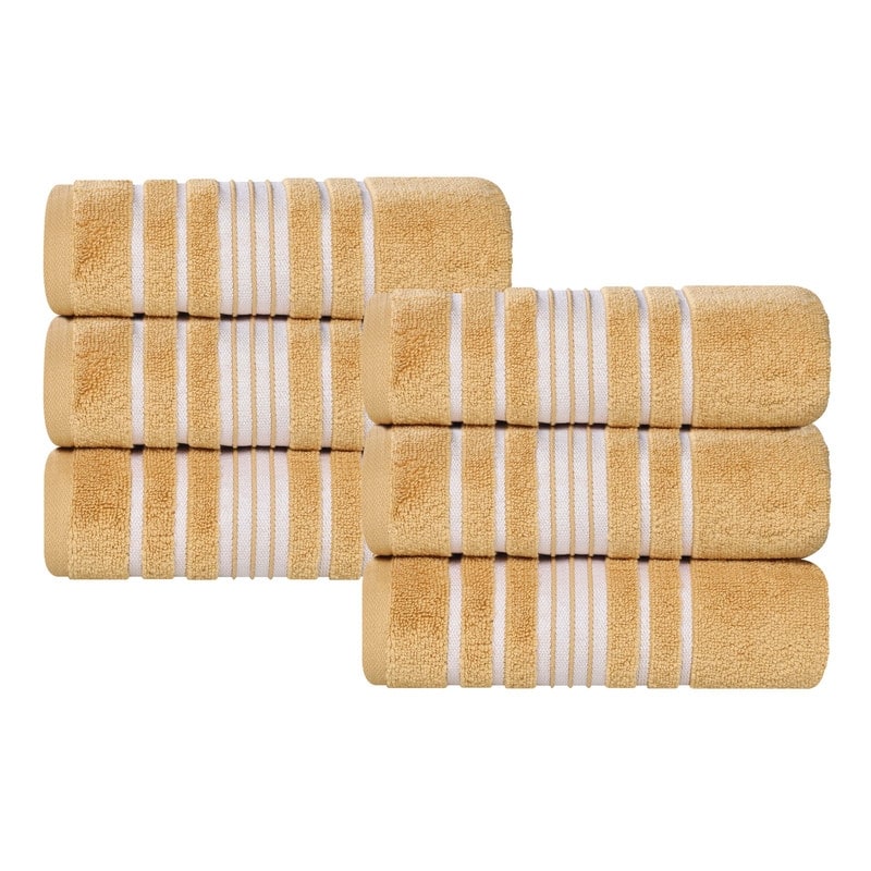 Superior Sadie Zero Twist Cotton Solid Hand Towel, Set of 6