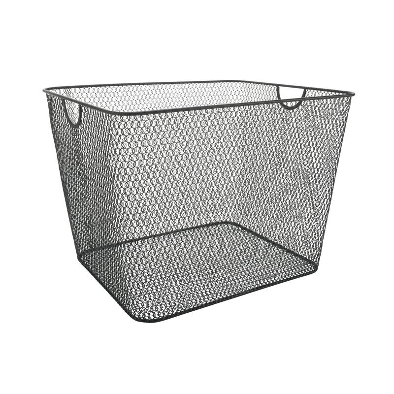 YBM Home Mesh Open Bin Storage Basket Organizer for Fruits, Vegetables, Pantry Items Toys, Pack of 1 - 15x10x9