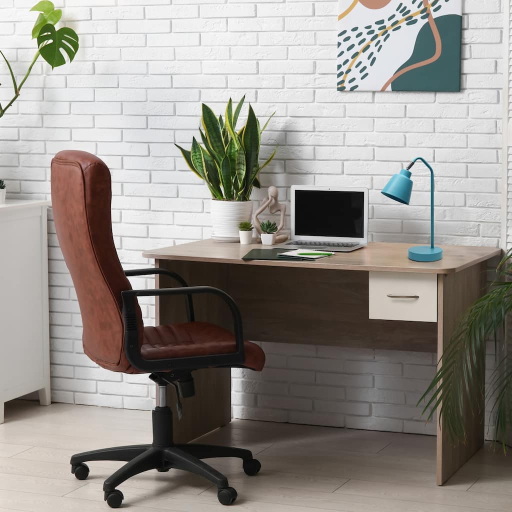 Angled Arm Desk Lamp with Adjustable Cone Shade - 16" - Blue