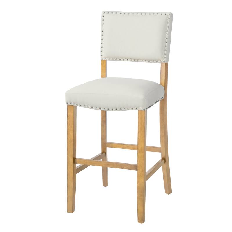 Mayfield Contemporary Linen Barstool (Set of 2) by Christopher Knight Home - 22.25" D x 18.50" W x 44.50" H