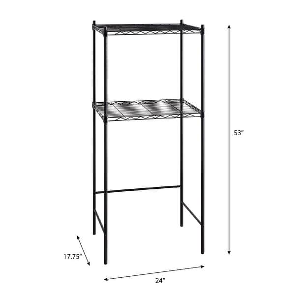 Organize It All Mini Fridge and Microwave Stand in Black 24 x 17.75 x 53" Bed Bath & Beyond