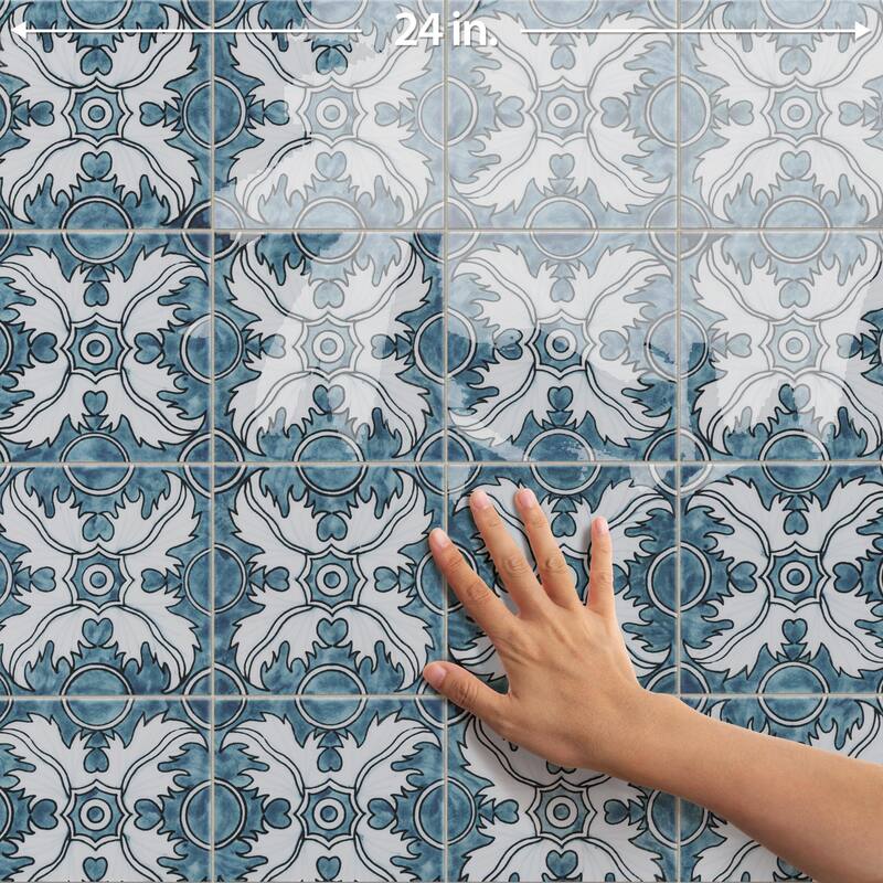 Merola Tile Provincial Deco Monte Real 6" x 6" Porcelain Wall Tile - (1 Tile)