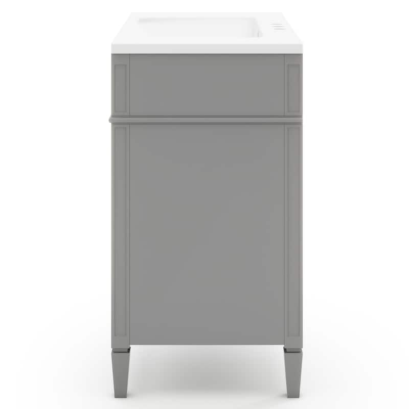 36''Bathroom Vanity With Medicine Cabinet,Storage Cabinet With 2 Soft Closing Doors And 4 Drawers,Single Sink Bathroom Vanity