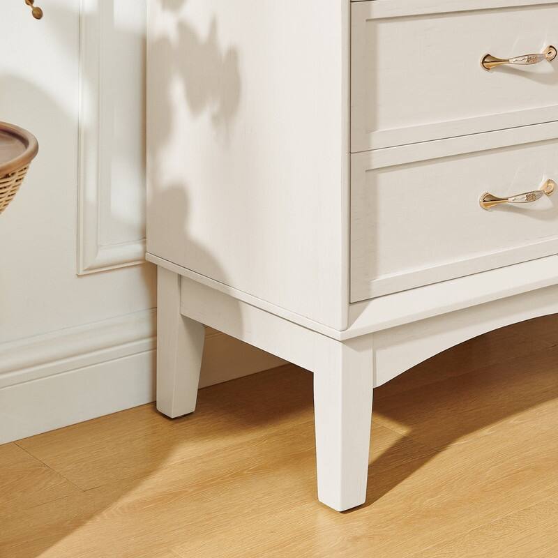 Mid Century Modern 53.5" Tall Kitchen Pantry Storage Cabinet with Doors and Drawers for Entryway Living Room Kitchen Garage