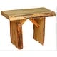 preview thumbnail 3 of 2, Live Edge Locust Wood 2' Wildwood Bench Natural Stain