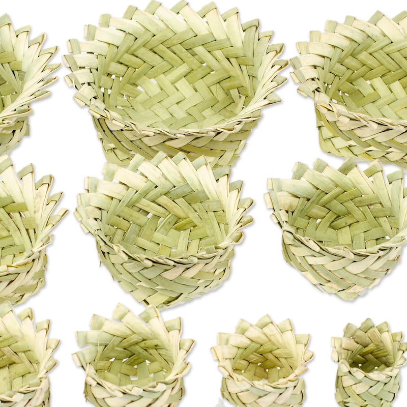 Novica Handmade Convenient Stars Natural Fiber Nesting Baskets (Set Of 10)