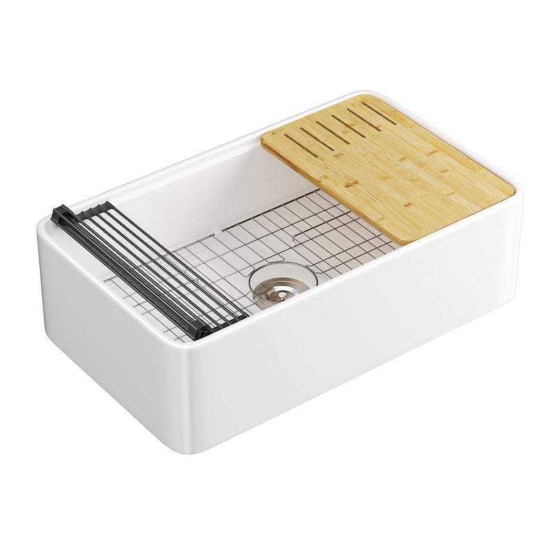 Eridanus Fireclay Workstation Farmhouse Kitchen Sink