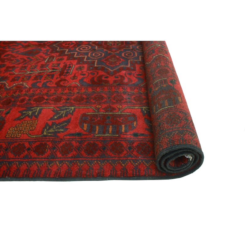 Khal Mohammadi Nurten Red/Navy Rug - 4'11" x 6'5"
