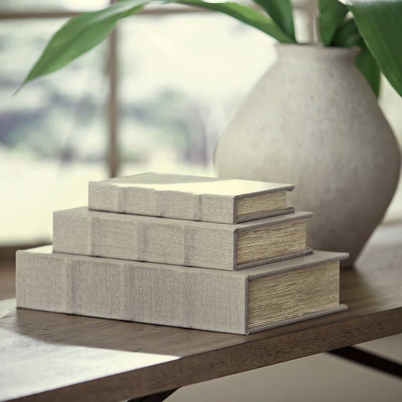 Signature Design by Ashley Jolina Box Set (Set of 3) - 13"W x 8.7"D x 2.8"H - Beige