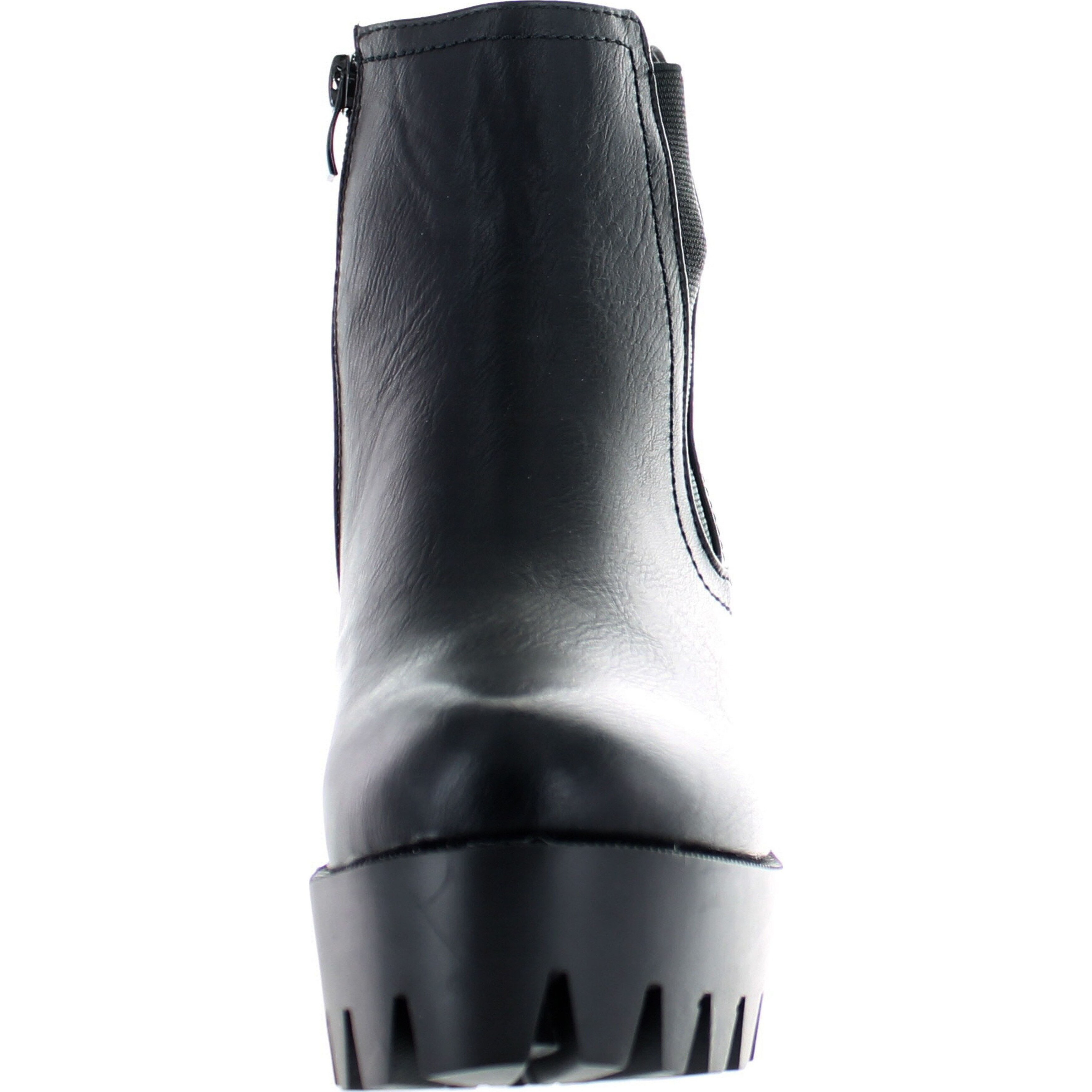 Shop Refresh Fabia 01 Women S Elastic Side Zip Lug Sole Platform Chunky Ankle Boots Black Overstock 14312587