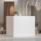 preview thumbnail 22 of 30, Modern L-Shaped Reception Desk Reception Table Secretary Table Working White