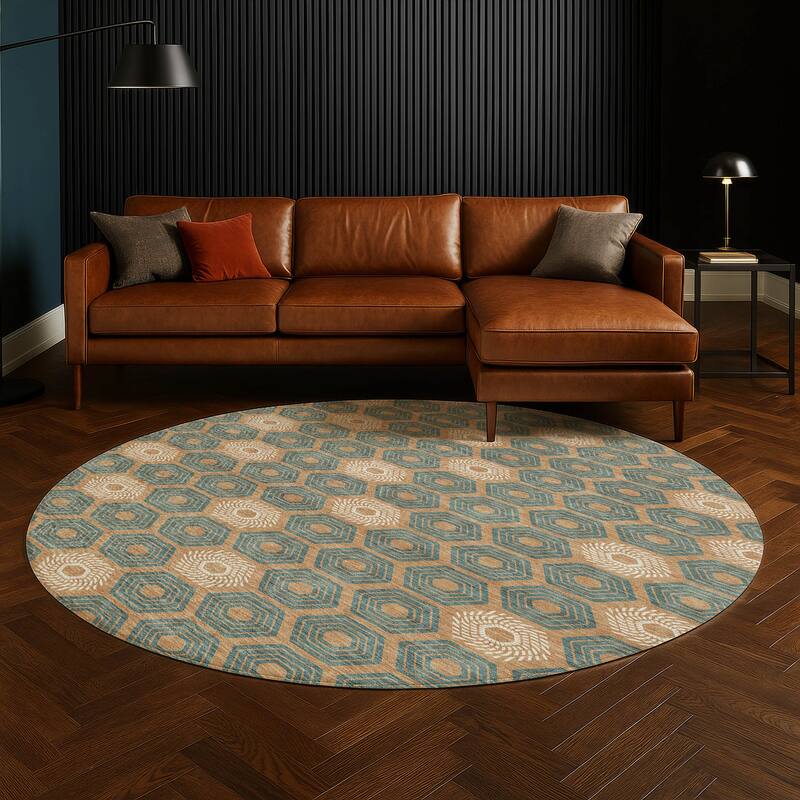 Machine Washable Indoor/ Outdoor Modern Hugoton Chantille Rug