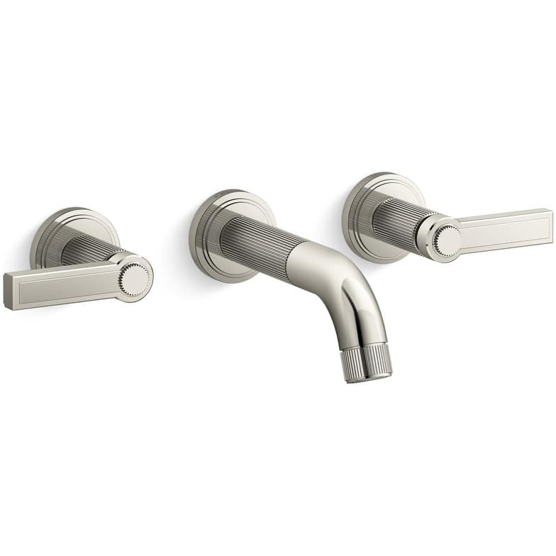 Kallista P80235-LV Vir Stil by L Kirar 1.2 GPM Wall Mounted Widespread - Polished Nickel