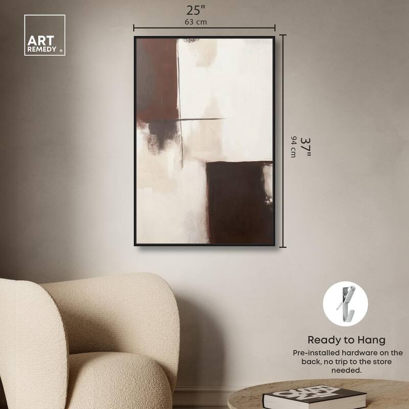 Burgundy and Beige Canvas by Art Remedy