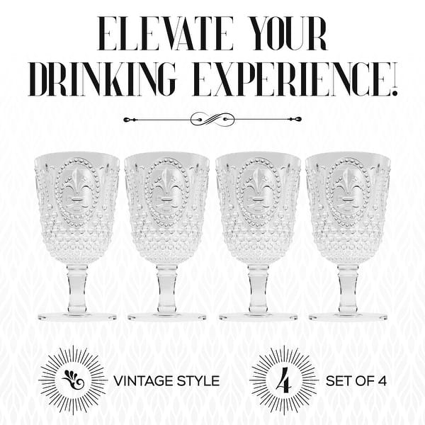 Elle Decor Acrylic Shatterproof Wine Goblets Set of 4 On Sale Bed