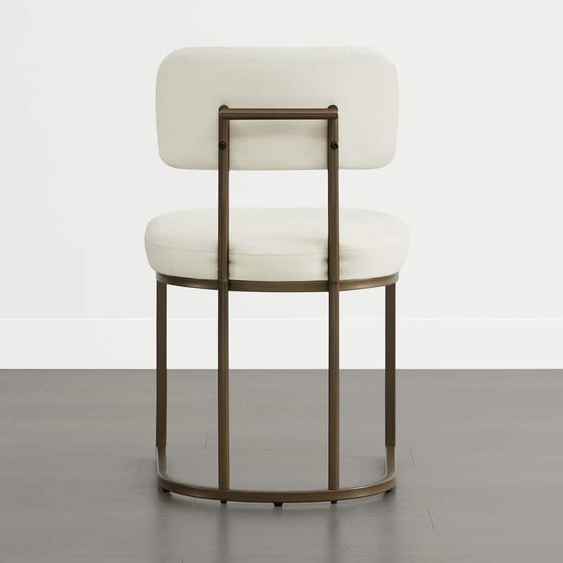 Spruce & Spring Arthur Dining Chair Set with Brass or Black Frame