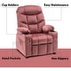 preview thumbnail 29 of 79, MCombo Big Kids Recliner Chair with Cup Holders , Velvet Fabric