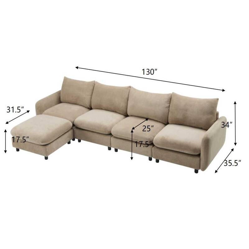 Christopher Knight Home - Evi Modern Modular Upholstery Sectional Sofa