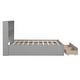 preview thumbnail 12 of 22, Full Size Solid Pine Platform Kids Bed Frame with Storage Headboard, Charging Station, and 2-Drawers, Easy to Assemble, Grey