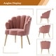 preview thumbnail 2 of 64, HULALA HOME Morden Scalloped Velvet Arm Chair with Tufted Back