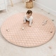 preview thumbnail 28 of 90, Premium Play Mat - Soft and Comfortable Kids & Toddler Play Mat with Non-Slip Bottom by Comfy Cubs Blush - Round - 60"