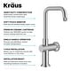 preview thumbnail 63 of 165, Kraus Urbix Industrial Solid Brass Kitchen Faucet