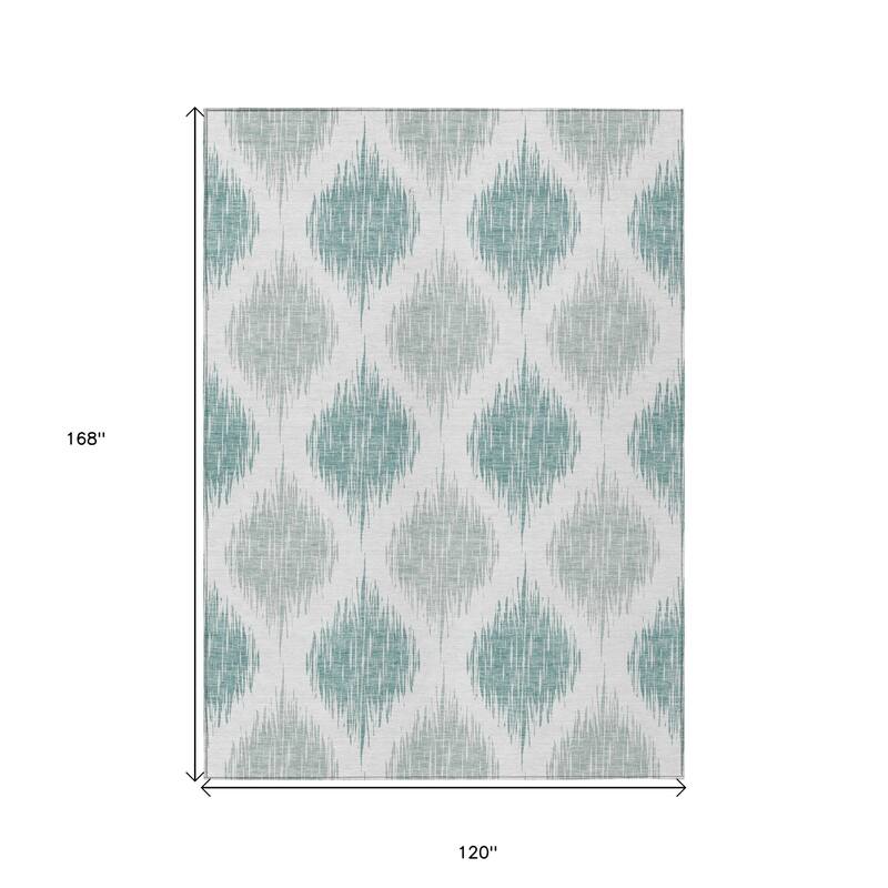 HomeRoots Ikat Transitional Rectangle Outdoor Rug