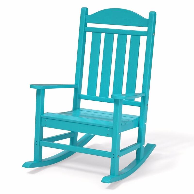 Outdoor Rocking Chairs AllWeather Resistant HDPE Poly Wood Resin
