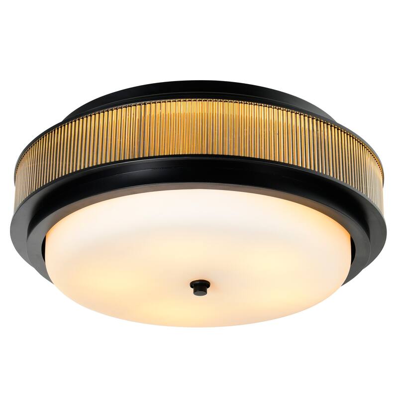 Valdivia 4 Light 18in Black Flush Mount