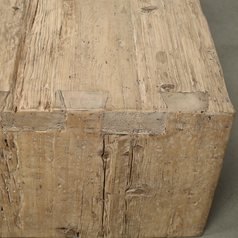 Approx.60 Inches Rustic Vintage Waterfall Coffee Table Weathered Natural - 54 x 84