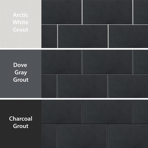 Merola Tile Piscina Brick Matte Nero 9-5/8