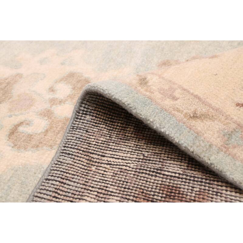 ECARPETGALLERY Hand-knotted Modern Oushak Light Blue Wool Rug - 9'0 x 12'0