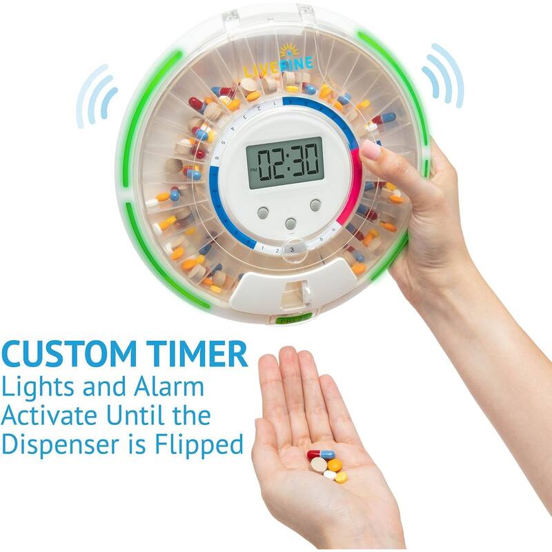 LiveFine Automatic Pill Dispenser with 28Day Electronic Pill Box, with