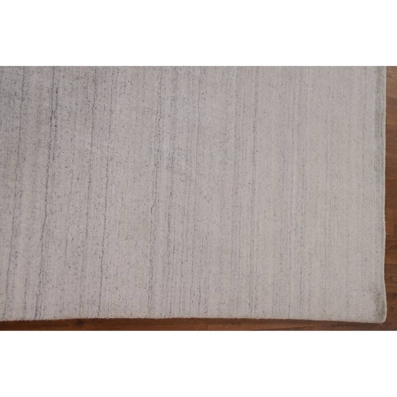 Hand Knotted Oriental 100% Wool Carpet Tribal Contemporary Beige & Ivories Gabbeh Area Rug - 5' 8'' X 5' 4''